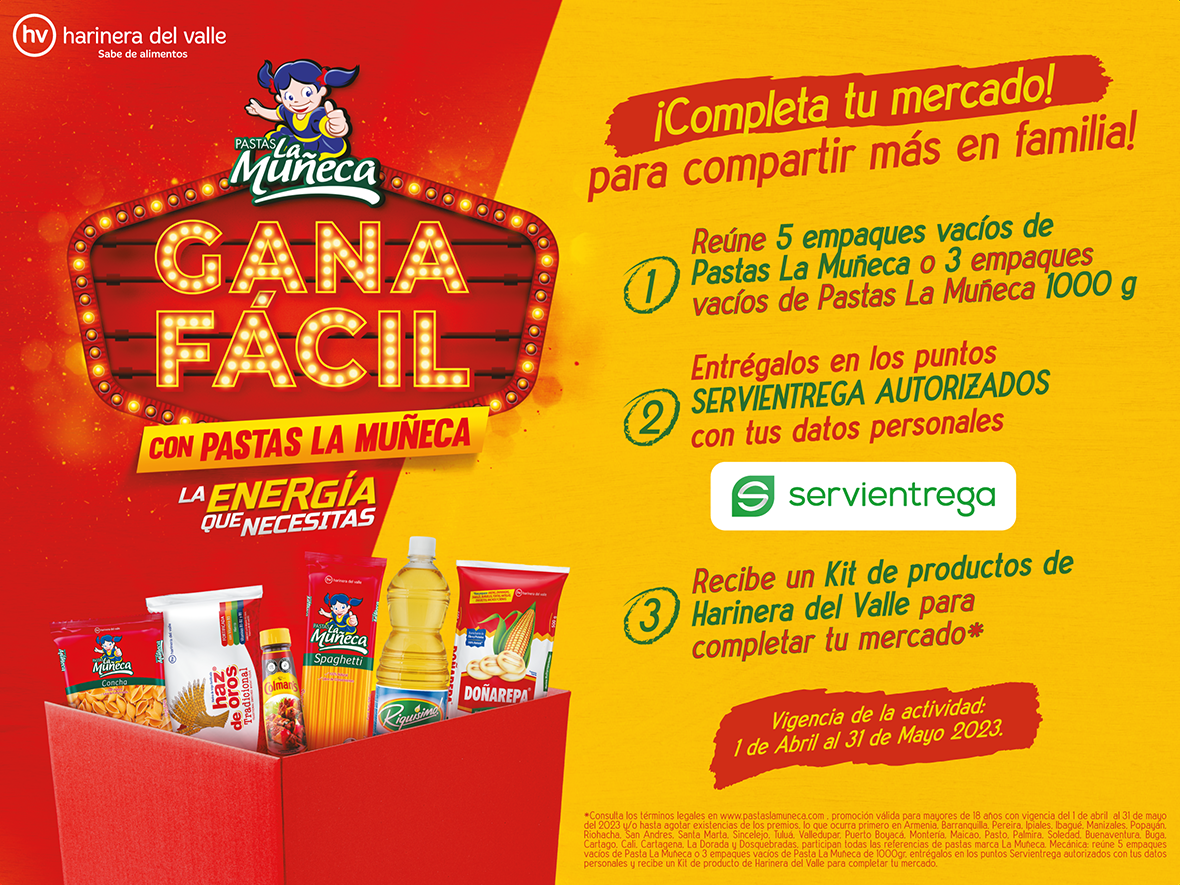 Gana Fácil con Pastas la Muñeca